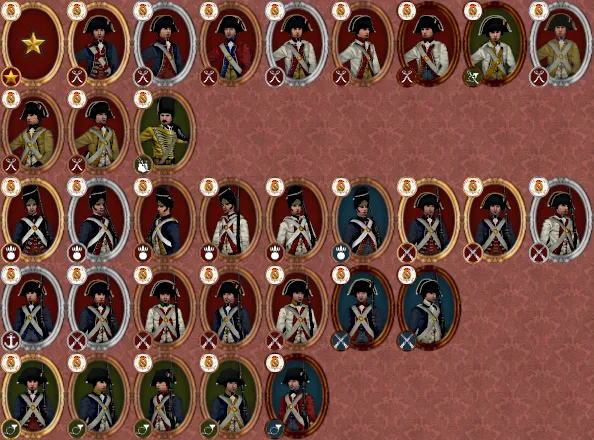 Spanish unit roster Spanish unit roster icons