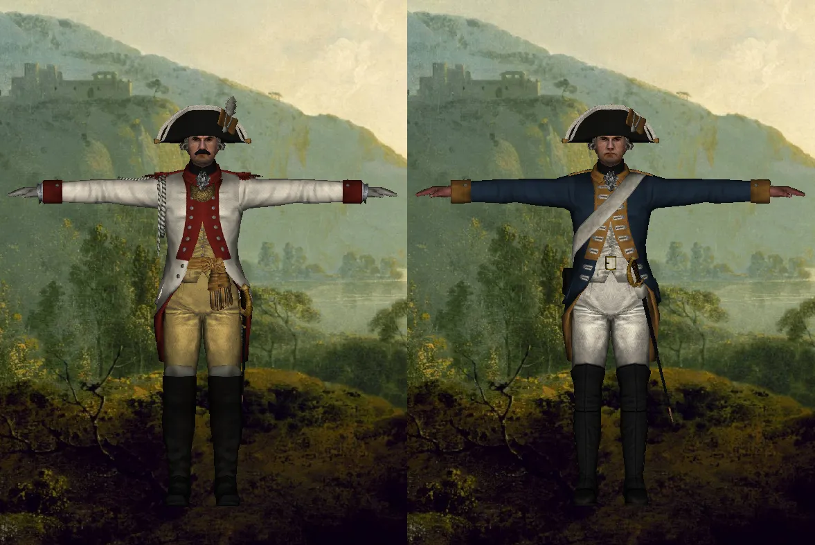Officer of the "Hollandse Cavalerie" and Fusilier of the "Oranje Lijninfanterie"
