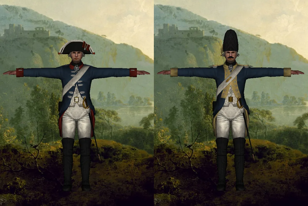 Fusilier of the Swiss Infantry and Grenadier of the "Waldeck" foreign Infantry